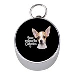 Chihuahua Mini Silver Compasses Front