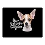 Chihuahua Double Sided Flano Blanket (Mini)  35 x27  Blanket Front