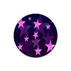 Background With A Stars Rubber Coaster (round)  by Nexatart