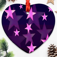 Background With A Stars Heart Ornament (two Sides) by Nexatart