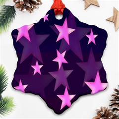 Background With A Stars Snowflake Ornament (two Sides) by Nexatart