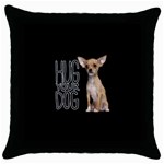 Chihuahua Throw Pillow Case (Black) Front