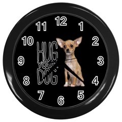 Chihuahua Wall Clocks (black) by Valentinaart