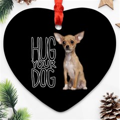 Chihuahua Heart Ornament (two Sides) by Valentinaart