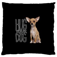 Chihuahua Large Flano Cushion Case (two Sides) by Valentinaart