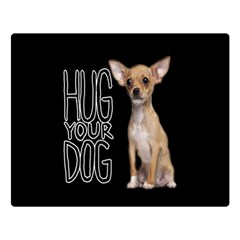 Chihuahua Double Sided Flano Blanket (large)  by Valentinaart