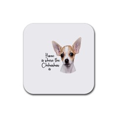 Chihuahua Rubber Coaster (square)  by Valentinaart