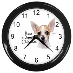 Chihuahua Wall Clocks (black) by Valentinaart