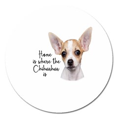 Chihuahua Magnet 5  (round) by Valentinaart