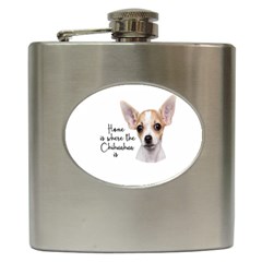 Chihuahua Hip Flask (6 Oz) by Valentinaart