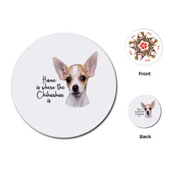 Chihuahua Playing Cards (round)  by Valentinaart