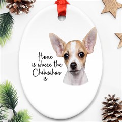 Chihuahua Oval Ornament (two Sides) by Valentinaart