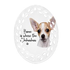 Chihuahua Oval Filigree Ornament (two Sides) by Valentinaart