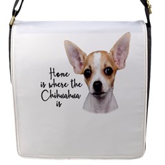 Chihuahua Flap Messenger Bag (s) by Valentinaart