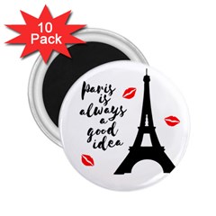 Paris 2 25  Magnets (10 Pack)  by Valentinaart