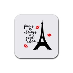 Paris Rubber Coaster (square)  by Valentinaart