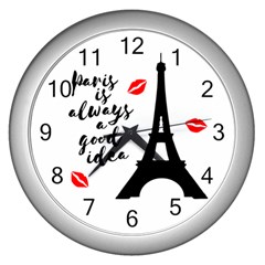 Paris Wall Clocks (silver)  by Valentinaart