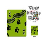 Green Prints Next To Track Playing Cards 54 (Mini)  Front - Spade2