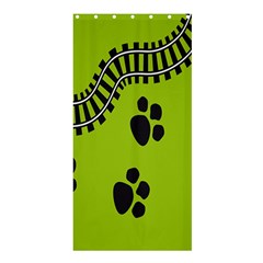 Green Prints Next To Track Shower Curtain 36  X 72  (stall)  by Nexatart