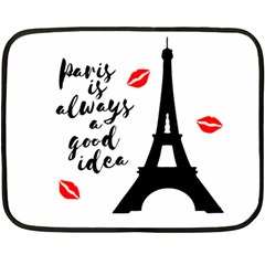 Paris Fleece Blanket (mini) by Valentinaart