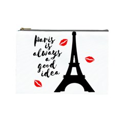 Paris Cosmetic Bag (large)  by Valentinaart