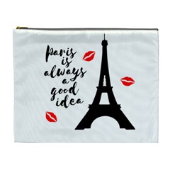 Paris Cosmetic Bag (xl) by Valentinaart