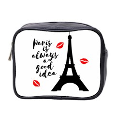 Paris Mini Toiletries Bag 2-side by Valentinaart