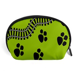 Green Prints Next To Track Accessory Pouches (large)  by Nexatart