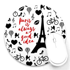 Paris Round Mousepads by Valentinaart