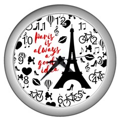 Paris Wall Clocks (silver)  by Valentinaart