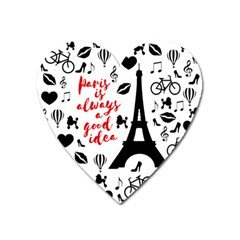 Paris Heart Magnet by Valentinaart