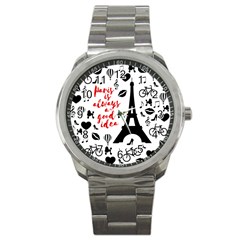 Paris Sport Metal Watch by Valentinaart