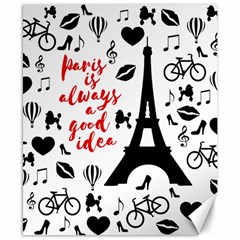 Paris Canvas 8  X 10  by Valentinaart