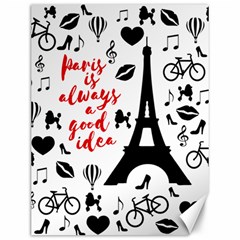 Paris Canvas 12  X 16   by Valentinaart