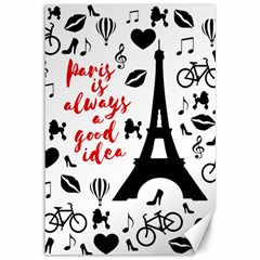 Paris Canvas 12  X 18   by Valentinaart