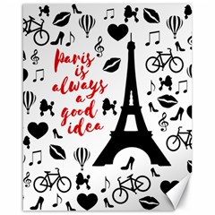 Paris Canvas 16  X 20   by Valentinaart