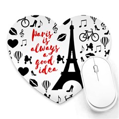 Paris Heart Mousepads by Valentinaart