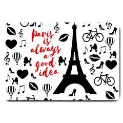 Paris Large Doormat  by Valentinaart