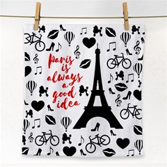 Paris Face Towel by Valentinaart