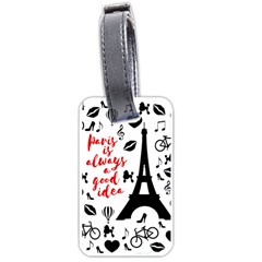 Paris Luggage Tags (one Side)  by Valentinaart