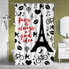 Paris Shower Curtain 48  X 72  (small)  by Valentinaart