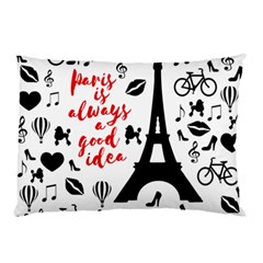 Paris Pillow Case (two Sides) by Valentinaart