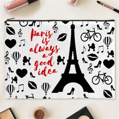 Paris Cosmetic Bag (xxxl)  by Valentinaart