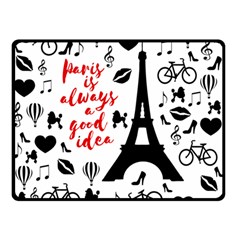 Paris Double Sided Fleece Blanket (small)  by Valentinaart