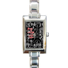 Paris Rectangle Italian Charm Watch