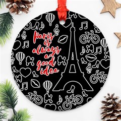 Paris Ornament (round) by Valentinaart