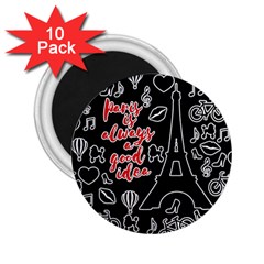 Paris 2 25  Magnets (10 Pack)  by Valentinaart