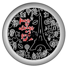 Paris Wall Clocks (silver)  by Valentinaart