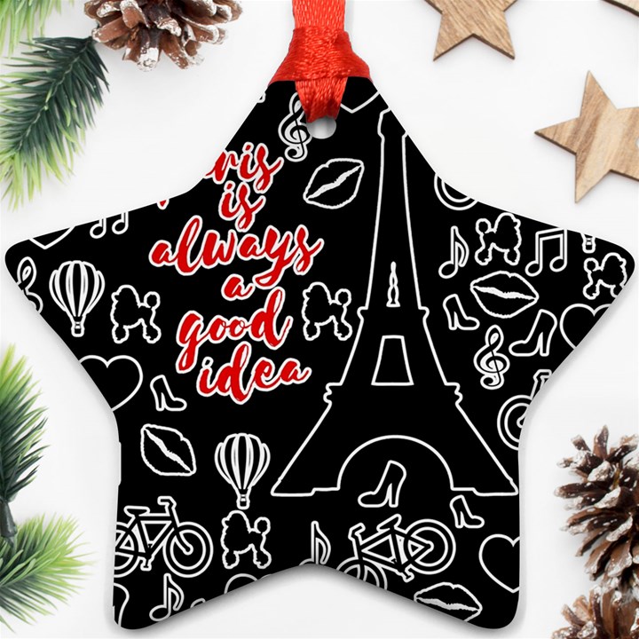 Paris Star Ornament (Two Sides)