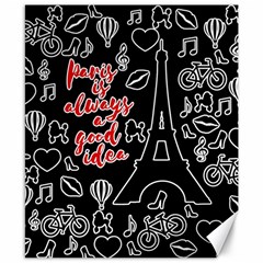 Paris Canvas 8  x 10 